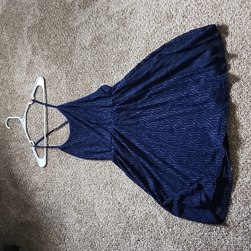 Charlotte Russe Navy Blue Backless Summer Dress